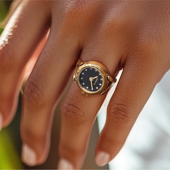Invicta Accessories - Invicta Angel Ring Watch Gold Tone Women’s 17.5mm Model 44482